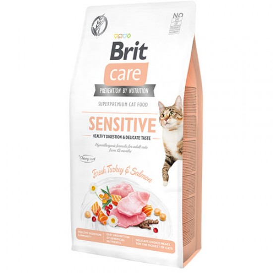 Brit Care Cat Grain-Free HEALTHY DIGESTION AND DELICATE TASTE (7 kg)